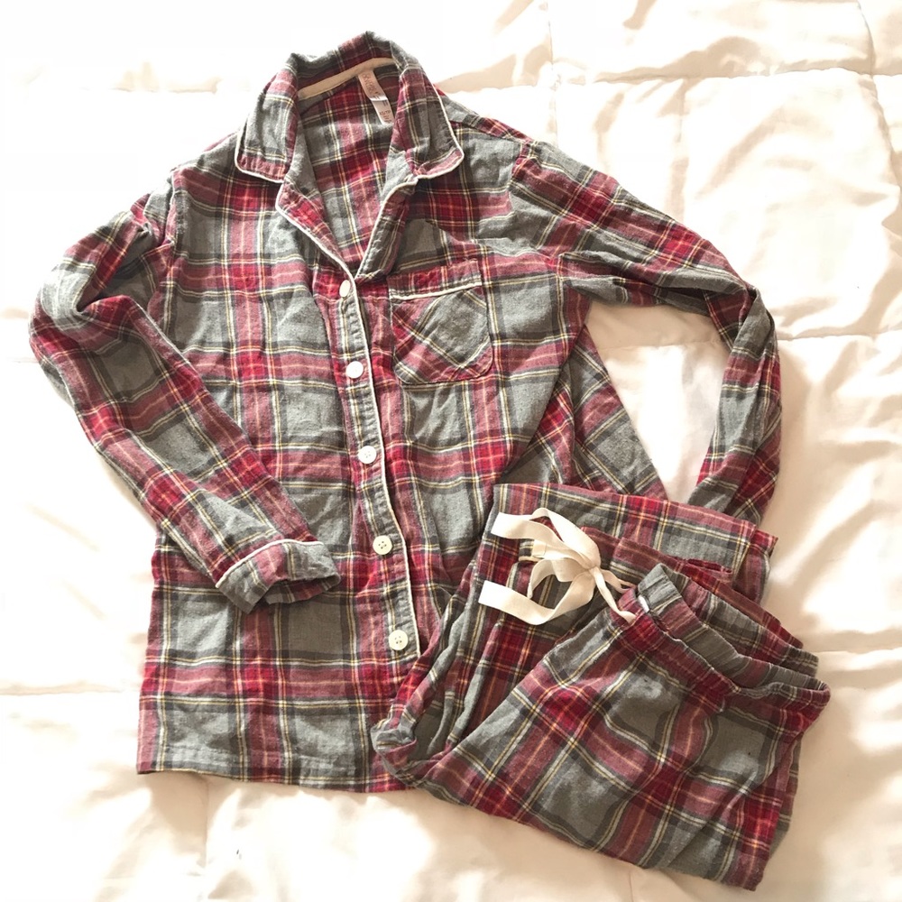 XS plaid pajama set